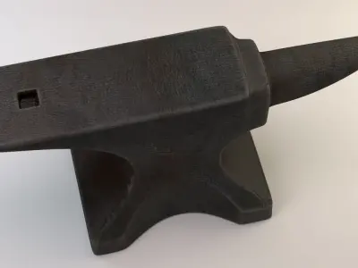 Vintage Anvil Low-poly 3D model