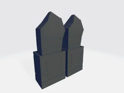 Military Clips - Magazine Pouches Low-poly 3D model