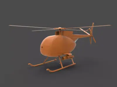 Hughes OH-6 Cayuse 3D print model