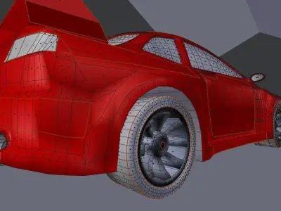 Mitshubishi Lancer Evolution V Free low-poly 3D model