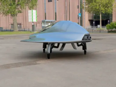 Futuristic Aircraft Transport 3D model