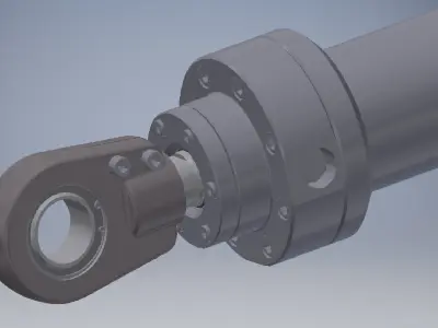 Hydraulic Cylinder 3D Model 3D model
