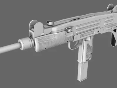 SMG UZI Machine Gun 3D model
