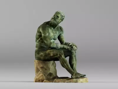 001648 Seated Ancient Greek Boxer 3D model