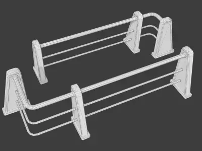 Railing Set 01 Low-poly 3D model
