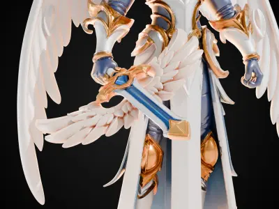 Stylized Sword - Paladin Sword Heavenpiercer - Game Ready 3D model