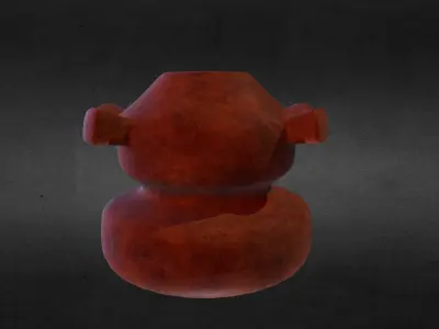 Game Asset - Fine rust vase - Low Poly Low-poly 3D model