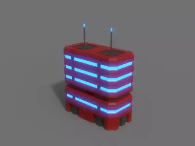 PBR Sci-Fi Building A23 Low-poly 3D model
