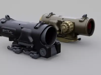 Elcan Specter Docter Low-poly 3D model