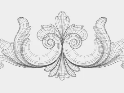 Carved decor for cnc 48 Free 3D model