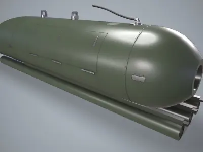  FN Herstal RMP Machine Gun Pod Low-poly 3D model