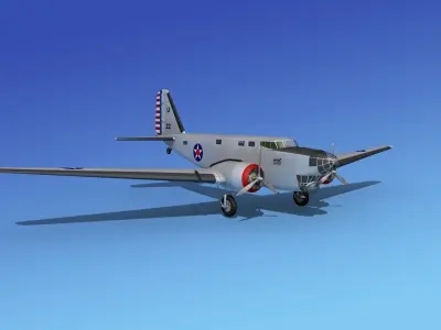 Douglas B-18A Bolo V01 3D model