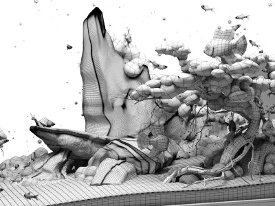 Aquarium snail king 3D model