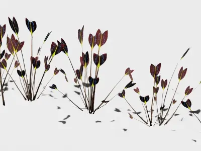 Glowing alien herbs 3 Low-poly 3D model