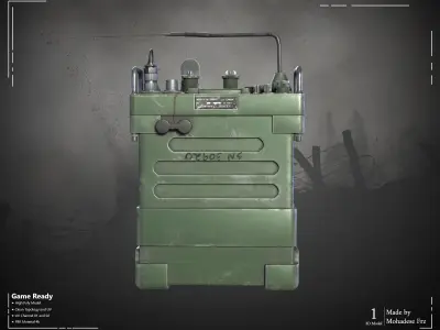 Military Radio - VOL 02 - Game Ready 3D model