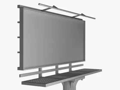 Billboard on pole 3D model