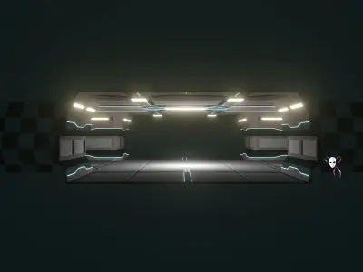 Sci-FI Panels - Combinable  Low-poly 3D model