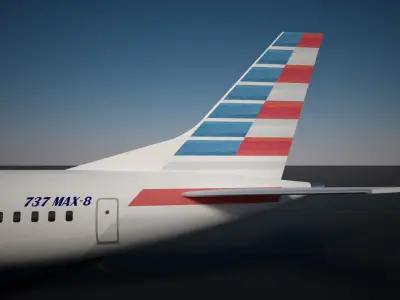 American  Airlines 737 Max-8 3D model