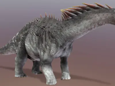 Amargasaurus dinosaur Low-poly 3D model