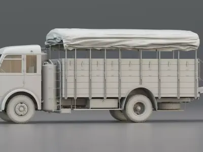 WWII French Utility Gas Generator Truck 3D model