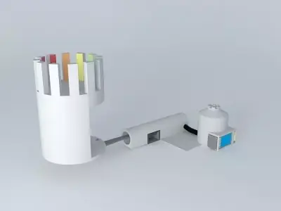 Sketchy Physics Color Wheel Piston  Free 3D model