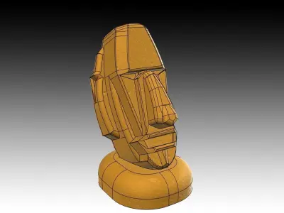 Aquarium Ornaments Second moai Free 3D print model