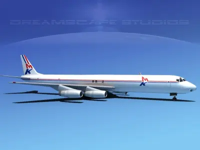 Douglas DC-8-63F MK Air Cargo 3D model