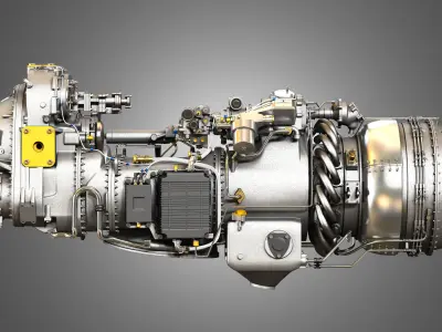 PW Canada - PW100 Turboprop Engine 3D model