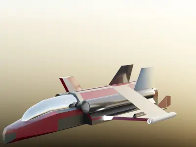 Starship fighter jet 3D model
