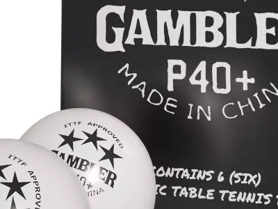 Tennis balls Gambler p40 ball 6 pcs by Start line Free low-poly 3D model