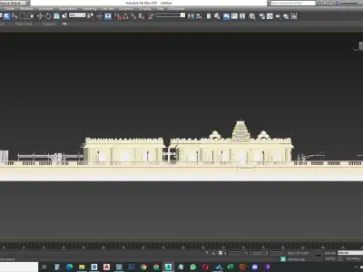 Indian temple 3D model with lumion effects 3D model