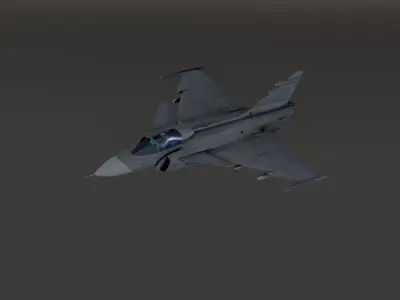 SAAB Gripen - Fighter Jet - Photorealistic Low-poly 3D model