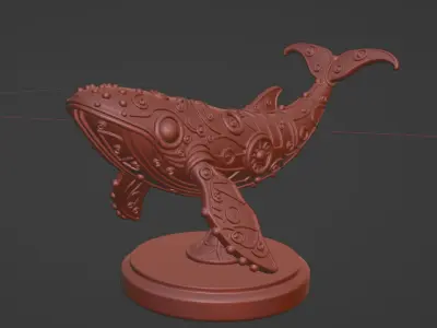 Steampunk Whale 3D print model