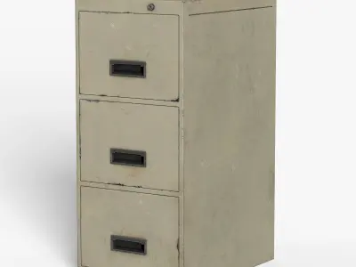 File Cabinet  Free low-poly 3D model