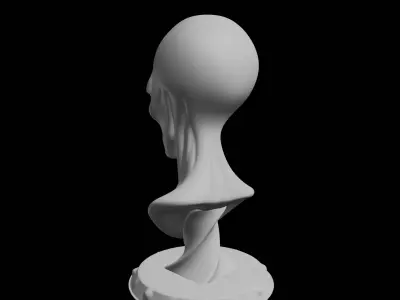 Extraterrestrial Bust Sci Fi Sculpture 3D print model purchase