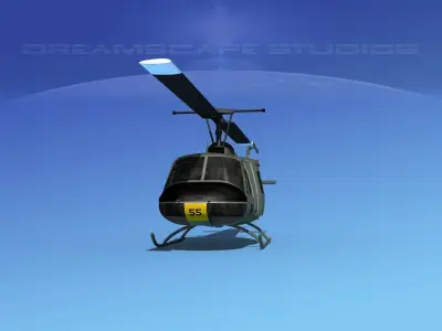 Bell UH-1B Iroquois S Korean Army 3D model