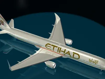 Etihad Boeing 777 - 9X 3D model