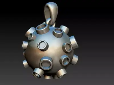 Mine Naval Pendant 3D print model