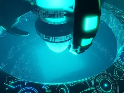 UFO 6 Underwater spaceship - Ovni - Flying Saucer 3D model