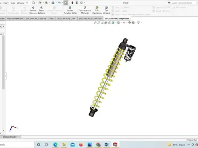 Shock absorber of ATV all terrain vehicle 3D model