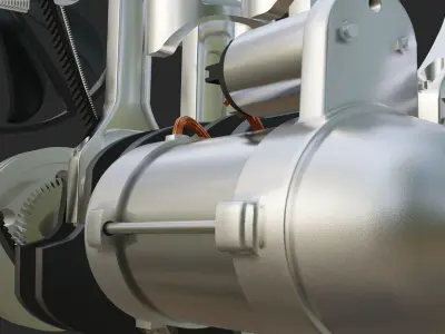 In-Line Four Engine 3D model