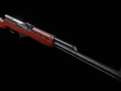 SKS Carabine Free low-poly 3D model