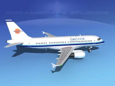Airbus A319 Eurocypria 3D model