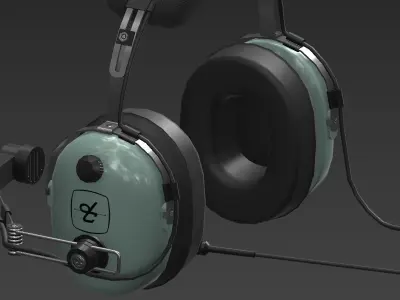 Headset Low-poly 3D model