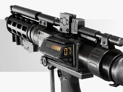 E-5 Star Wars Droid Blaster Rifle Low-poly 3D model