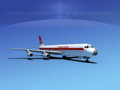 Douglas DC-8-63F Richards Aviation 3D model