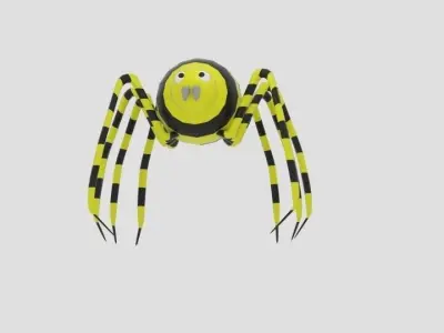 Sphere Strip Spider Low-poly 3D model