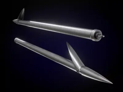 Steel Harpoon Low-poly 3D model