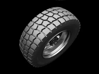 Whell Tire 3D Model 3D model