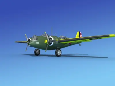 Martin B-10 V05 USAAC  3D model